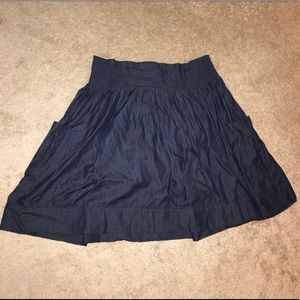 Denim A-line skirt